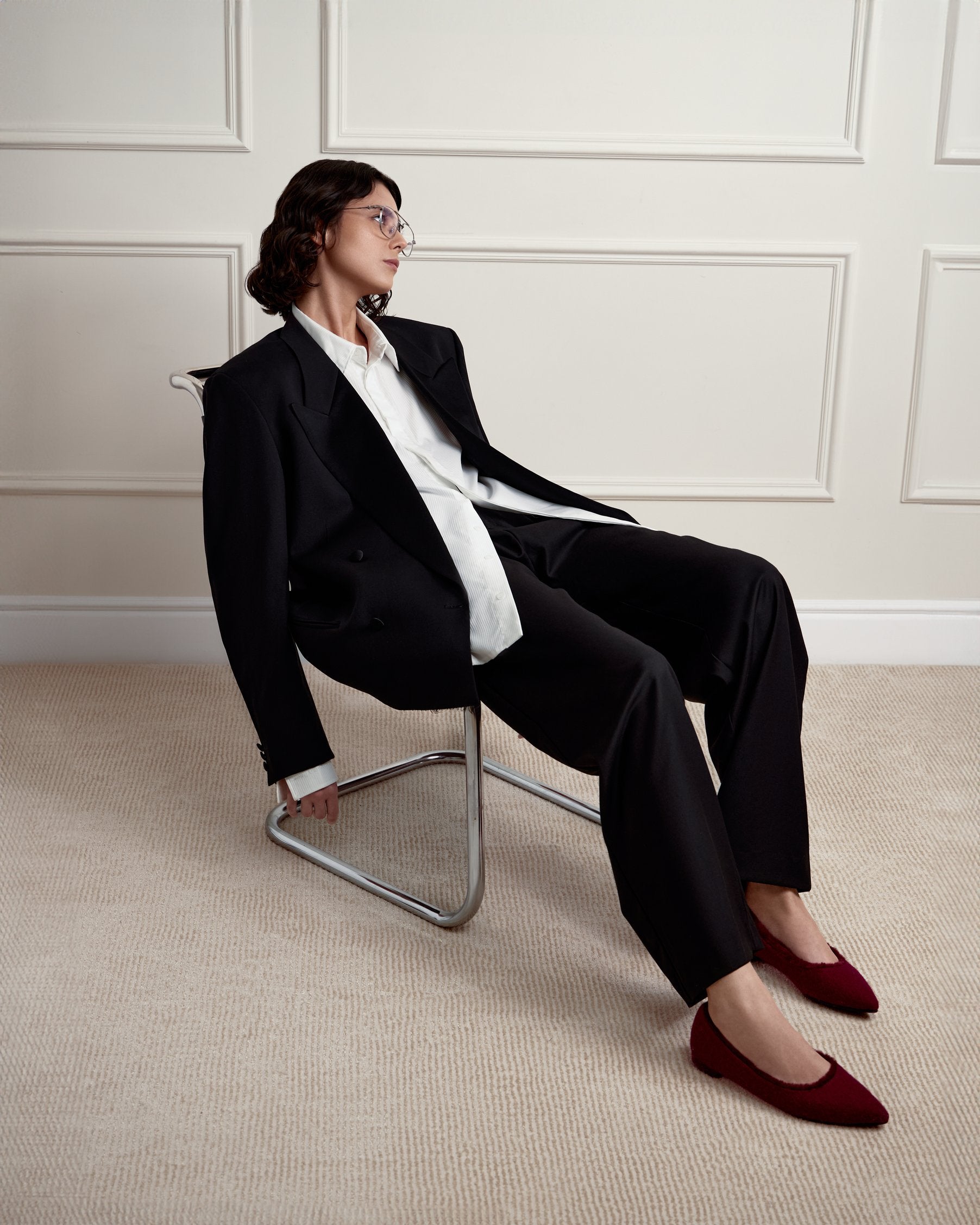 Туфли Anais Wool Burgundy