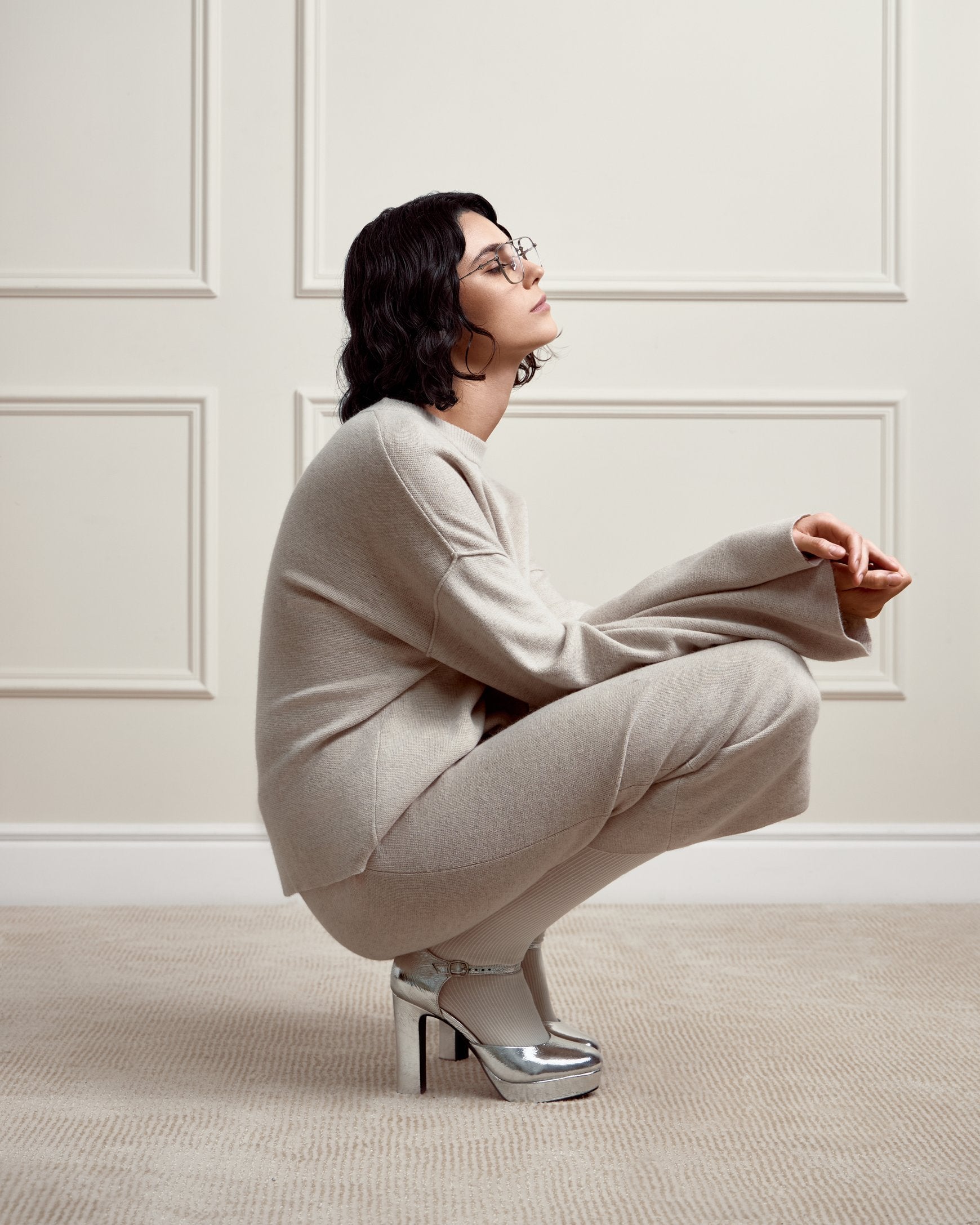 Туфли Edith Leather Silver