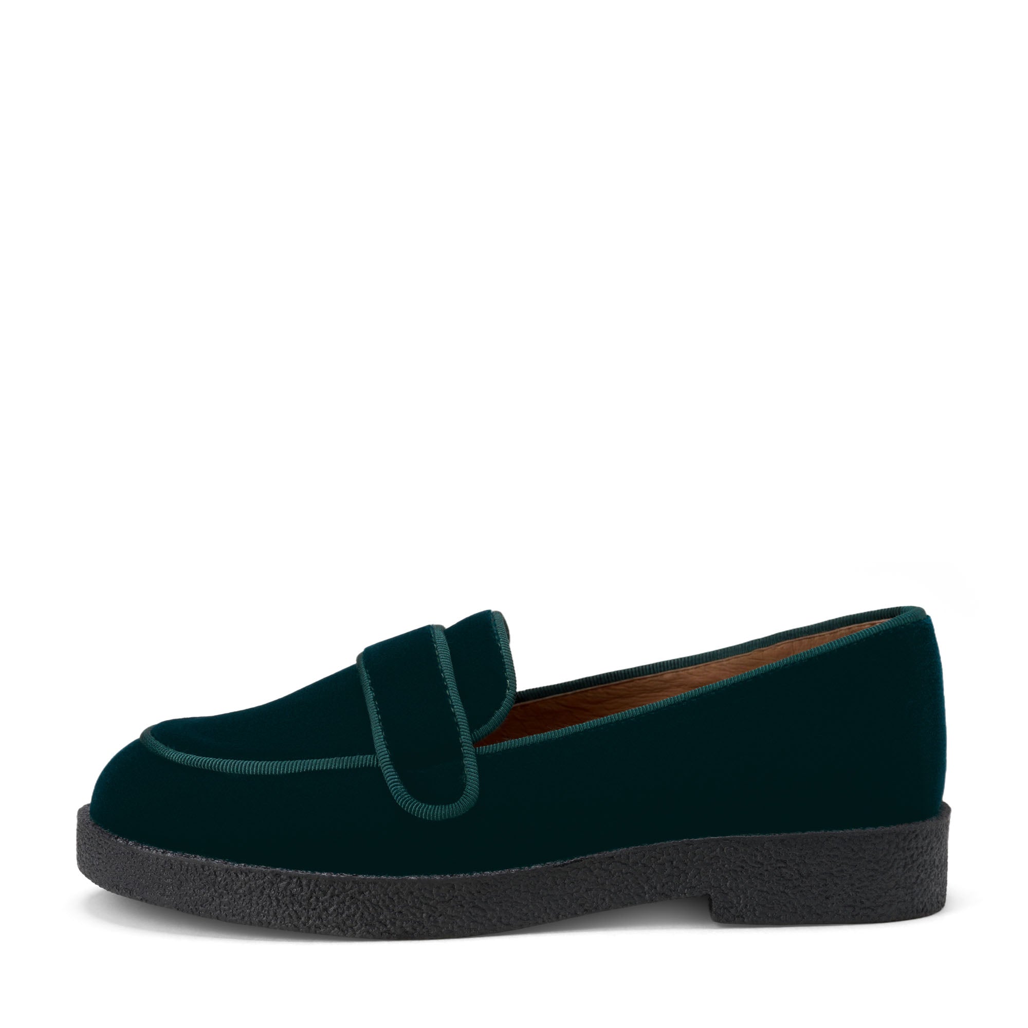 Лоферы Bobby Velvet Green