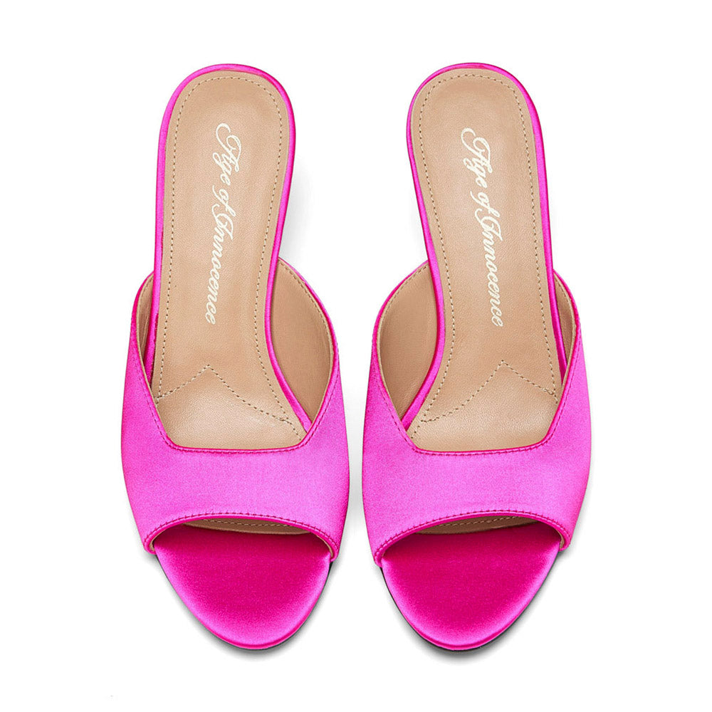 Мюли Felicity Satin Fuchsia