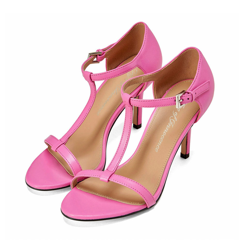 Розовые босоножки на каблуке Catalina Black от Age of Innocence.