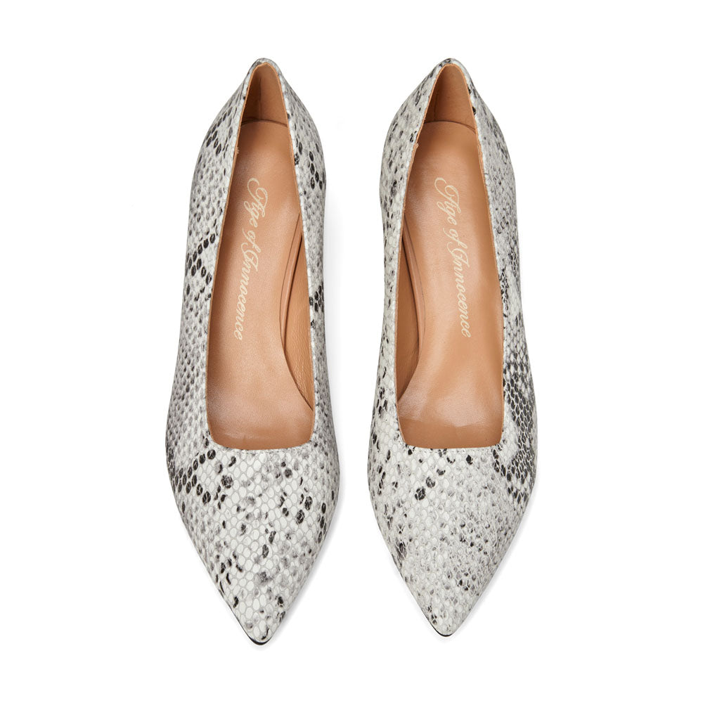 Туфли Andrea Snake Print White/Black