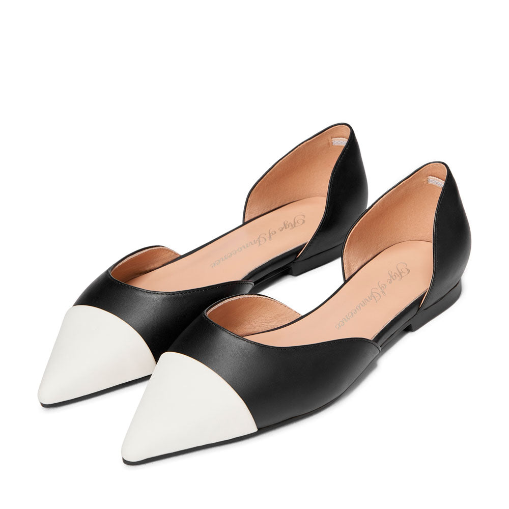 Туфли Sandra Leather Black/White