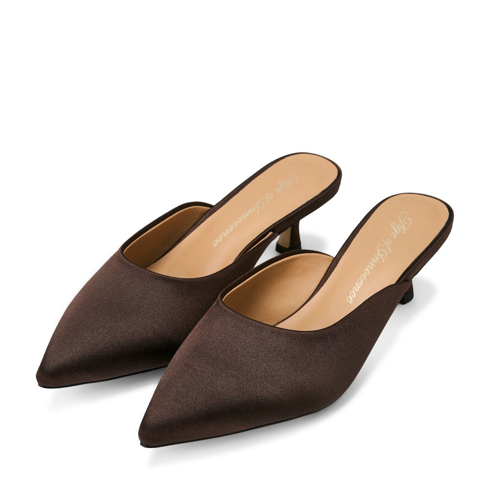 Мюли Brenda Satin Brown