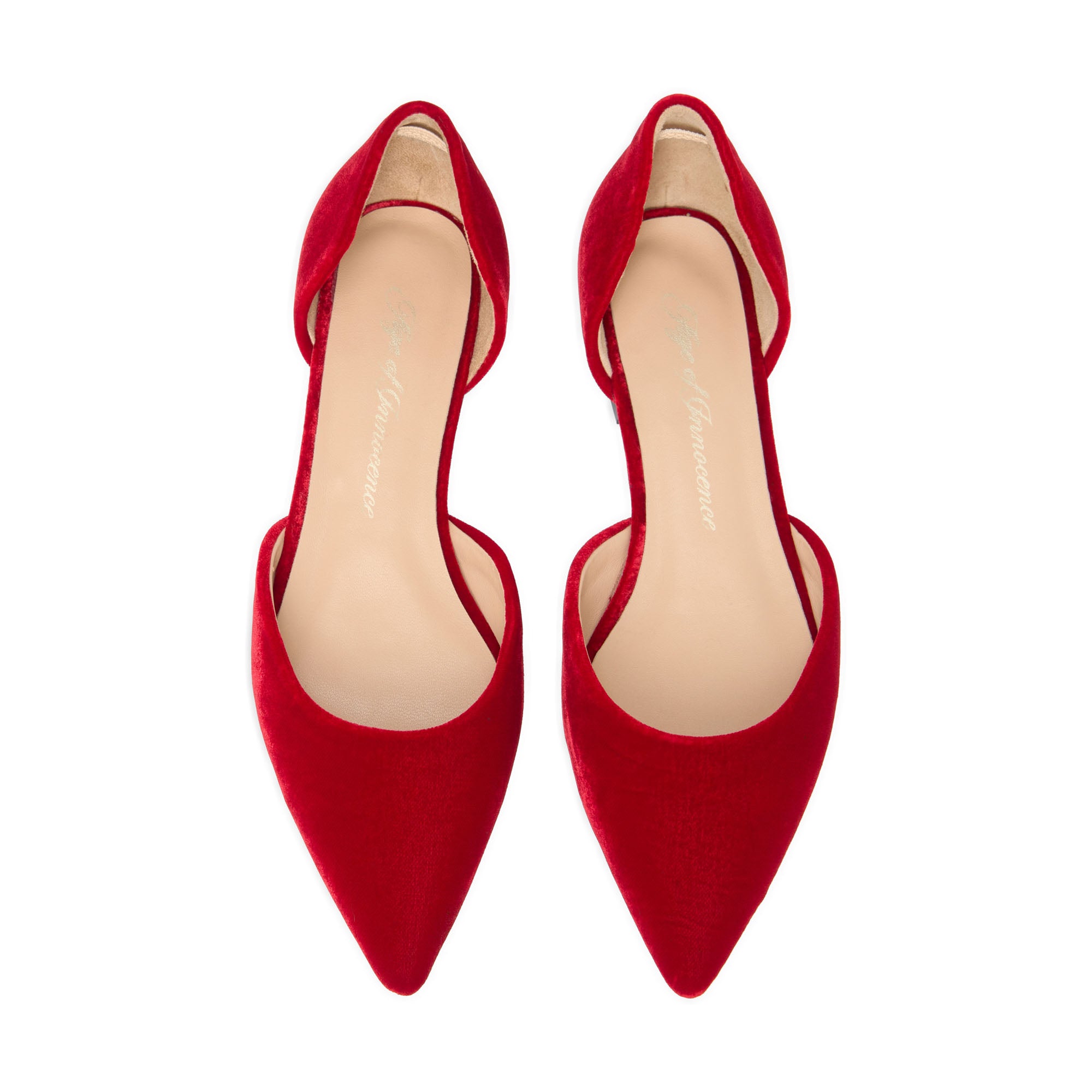 Туфли Sandra Velvet Red