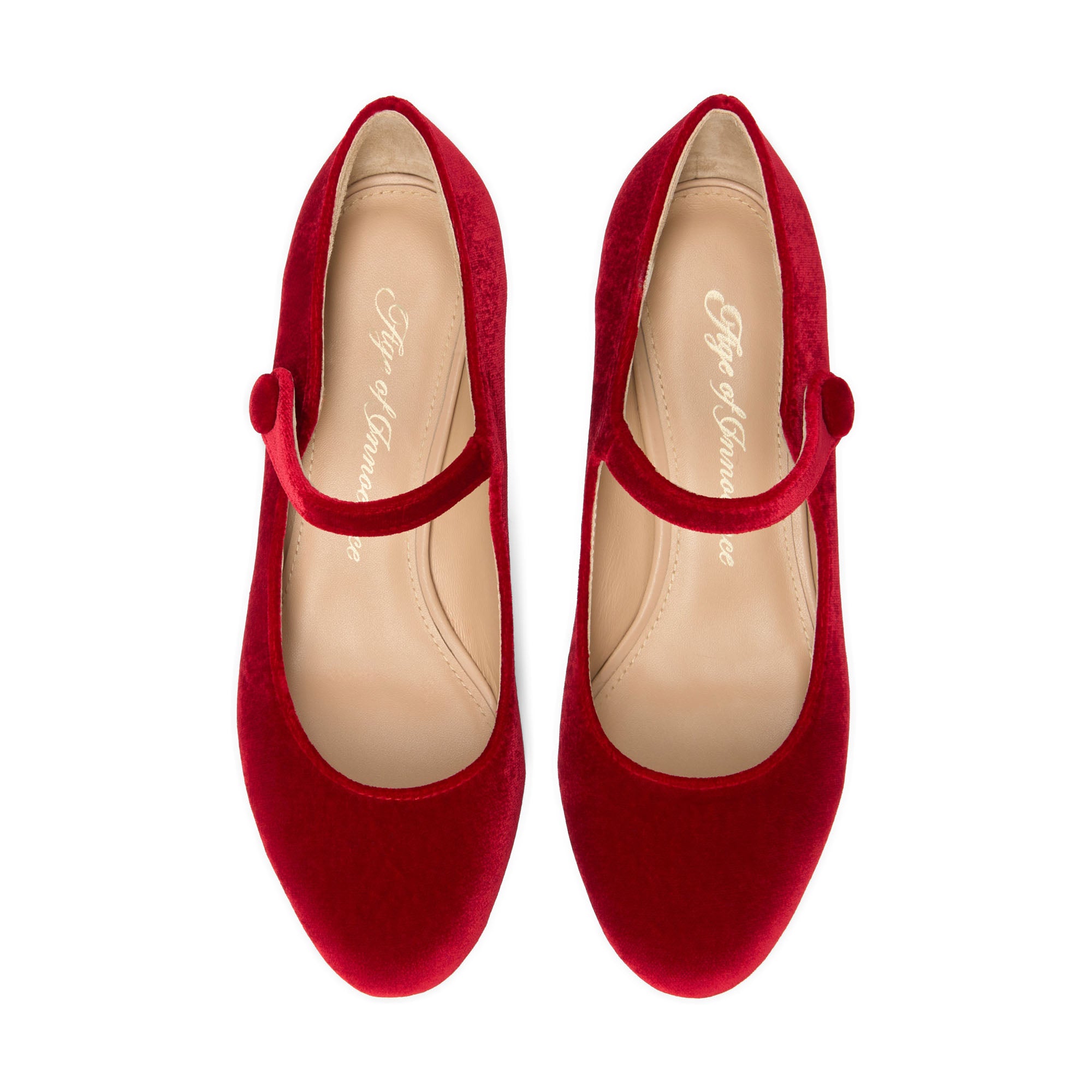 Туфли Gemma Velvet Red