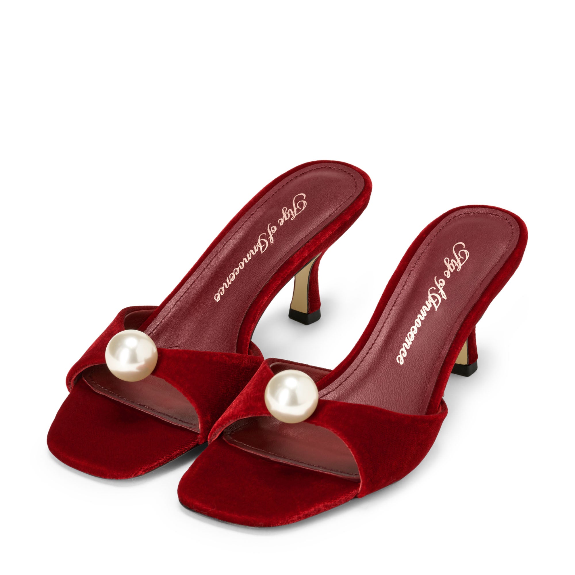 Мюли Sybil Velvet Red