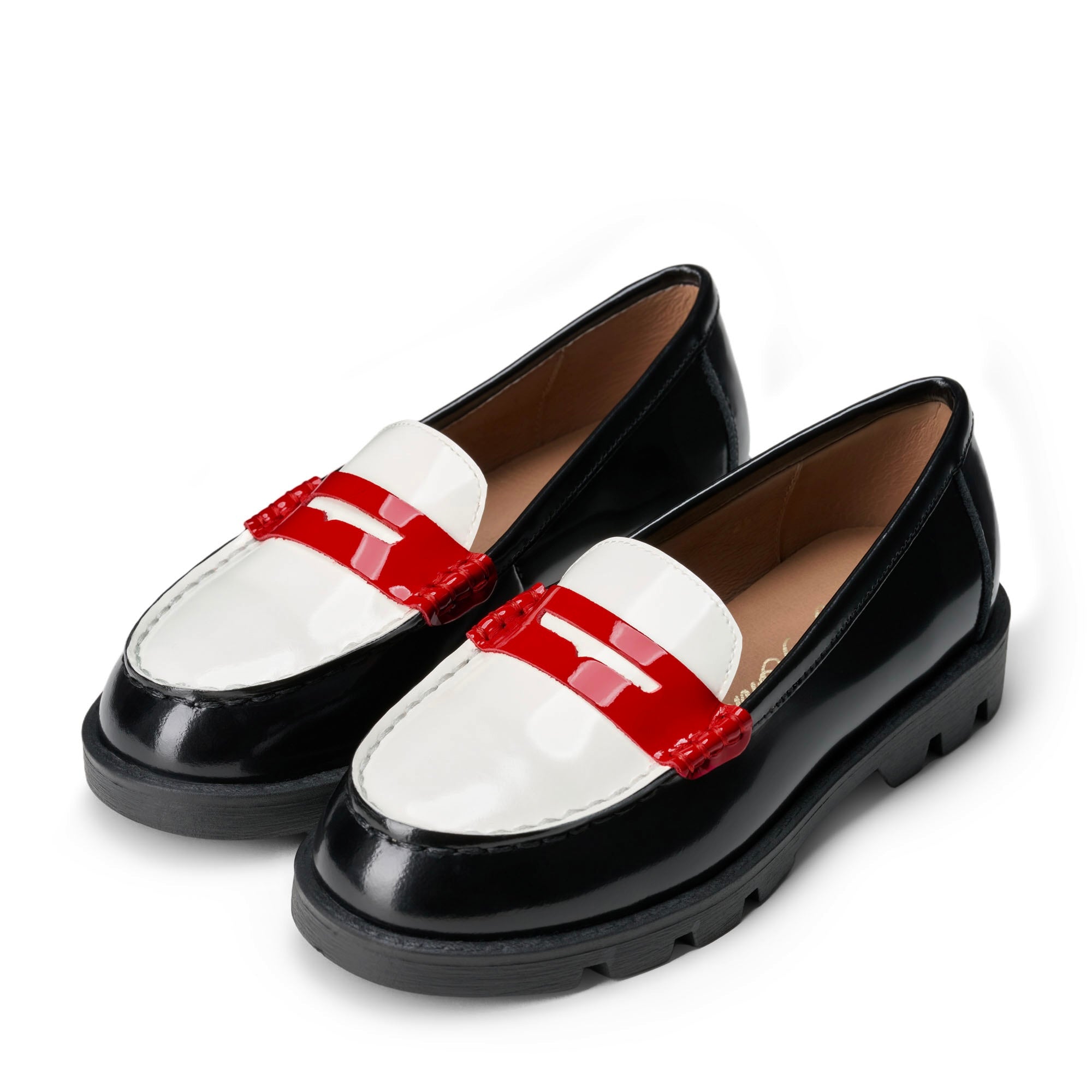 Лоферы Paula Black/White/Red