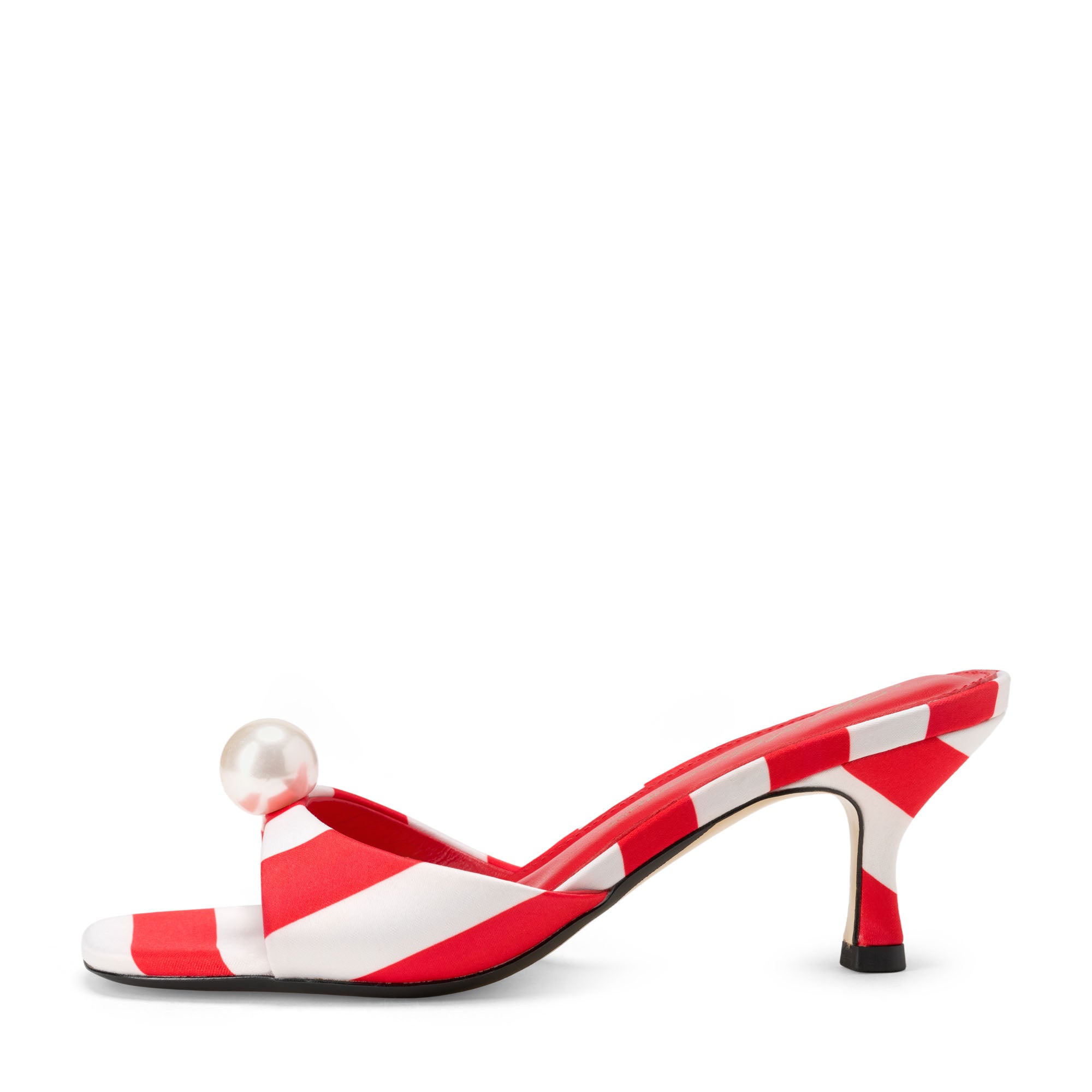 Мюли Sybil Satin Red/White