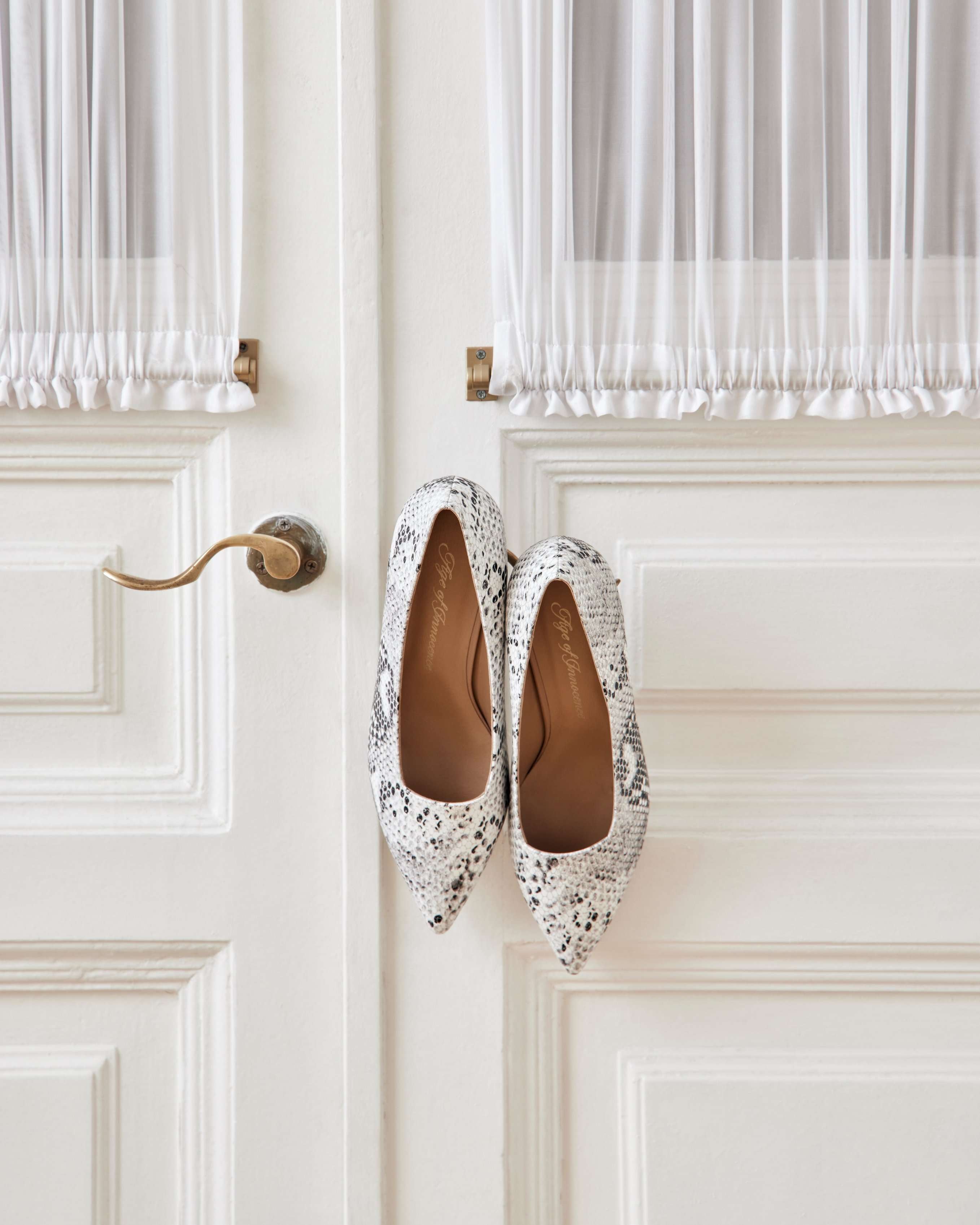 Туфли Andrea Snake Print White/Black