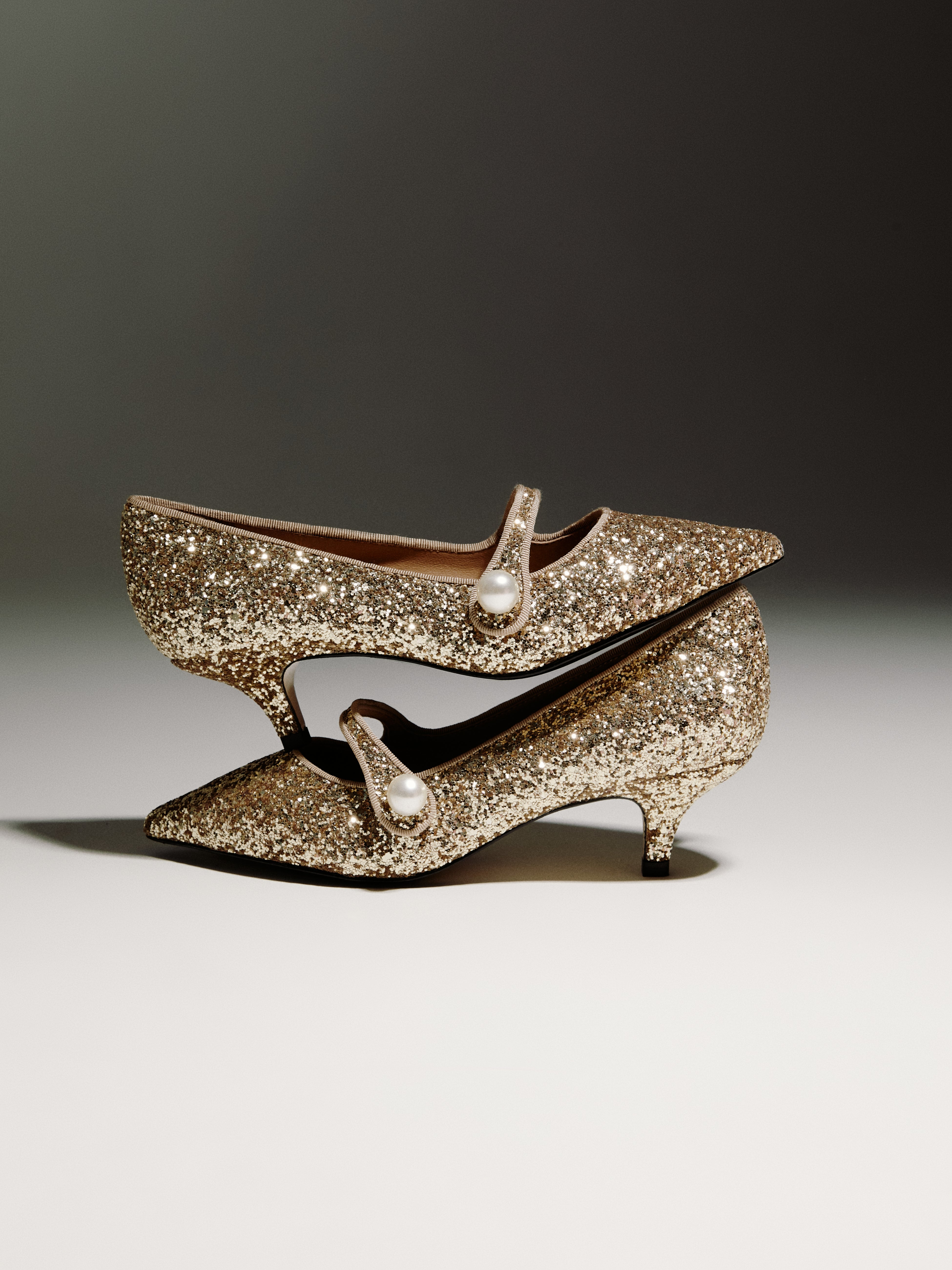 Туфли Yvonne Glitter Gold