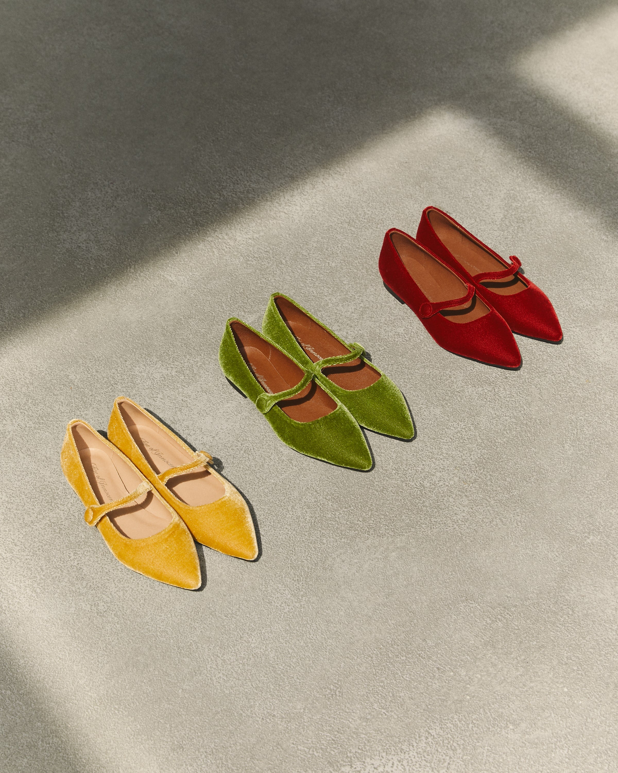 Туфли Thea Velvet Mustard