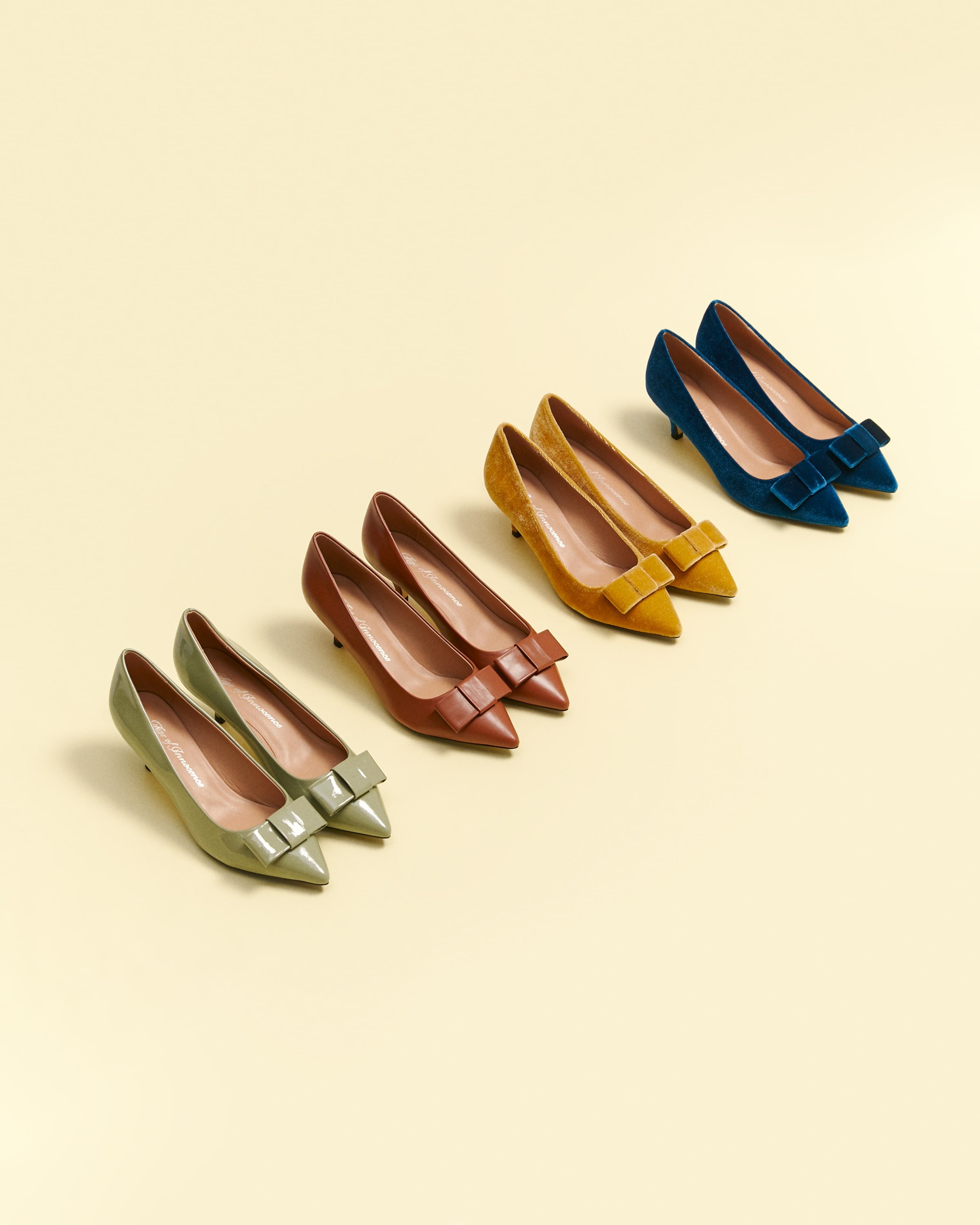 Туфли Jacqueline Velvet Mustard