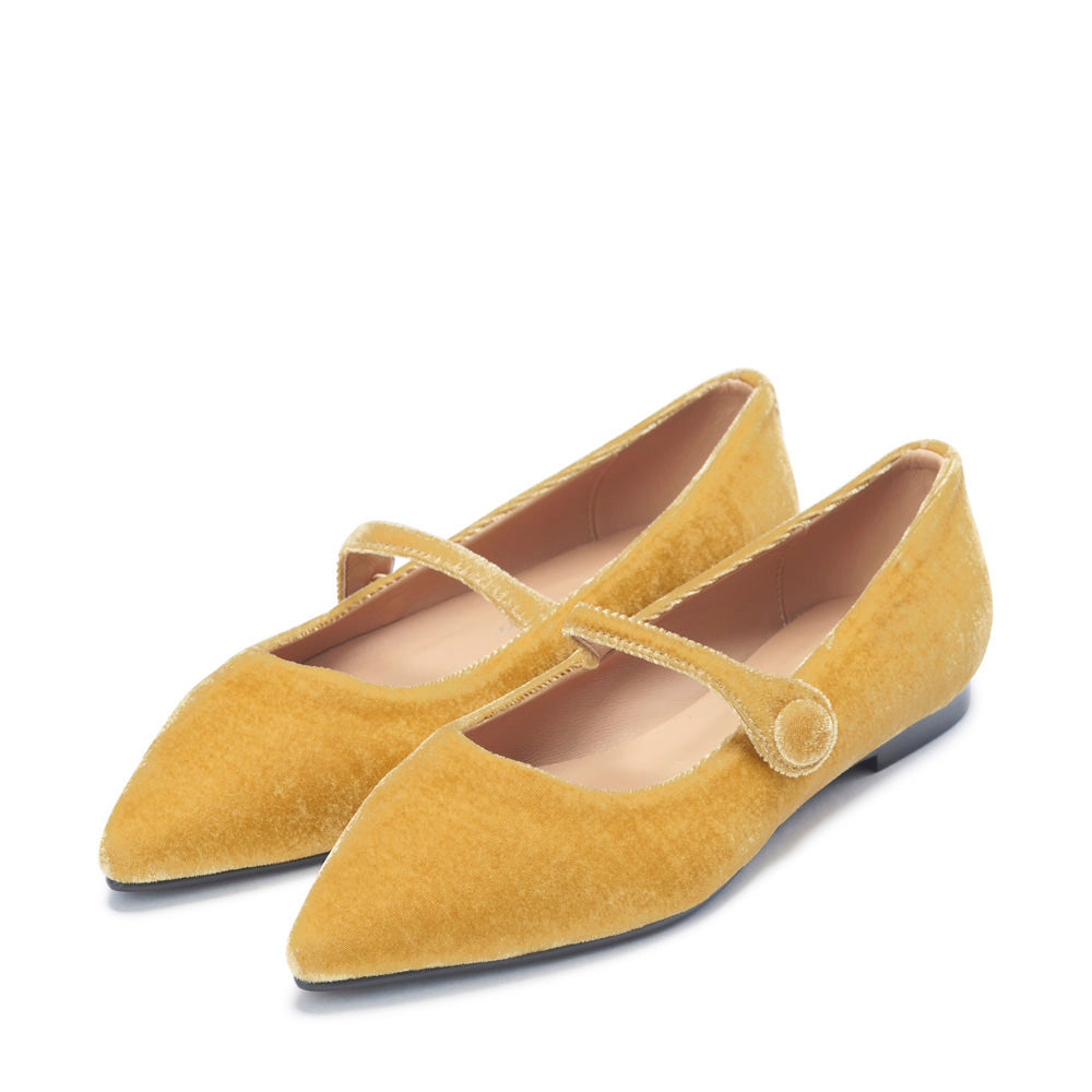 Туфли Thea Velvet Mustard