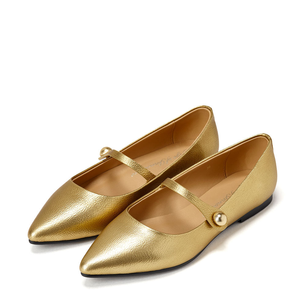 Туфли Thea Leather Gold