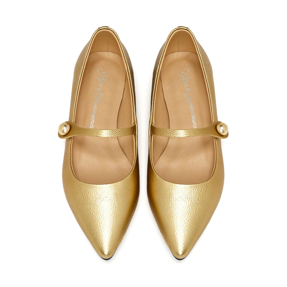Туфли Thea Leather Gold