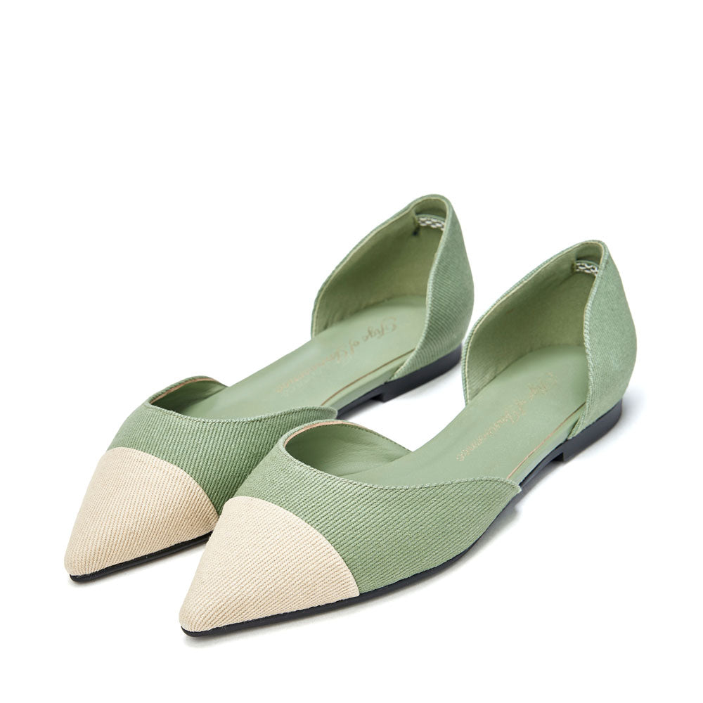 Туфли Sandra Canvas Khaki/Beige