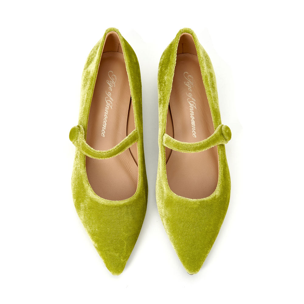 Туфли Thea Velvet Light Green