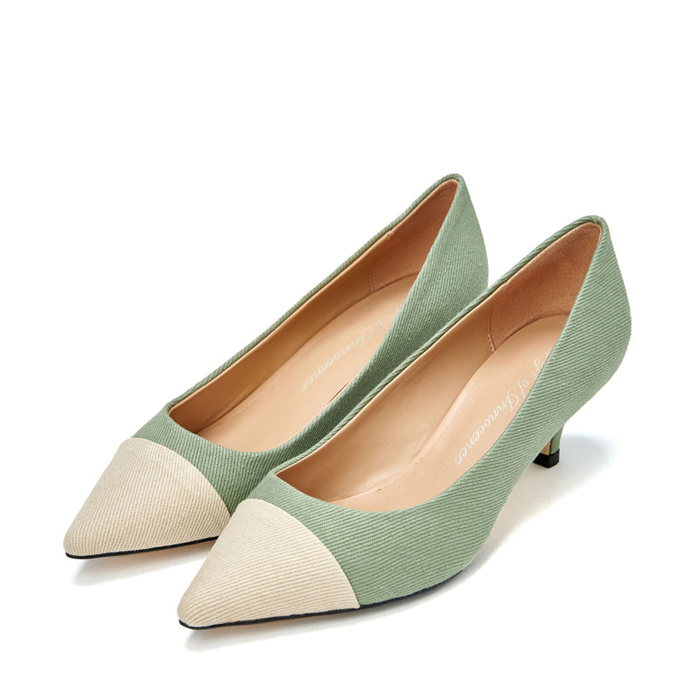 Туфли Juliette Canvas Khaki/Beige