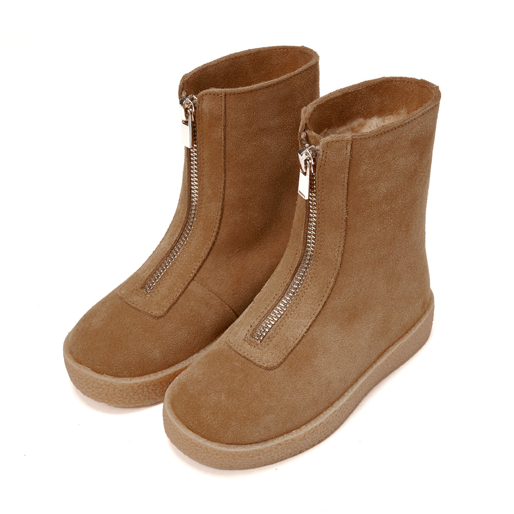 Сапожки Leah Suede High Camel