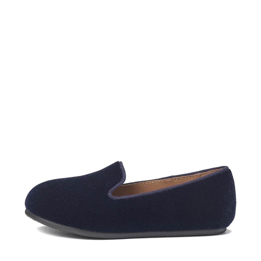 Детские лоферы для мальчиков Milo Velvet тёмно-синие бархатные || GENTS by Age of Innocence