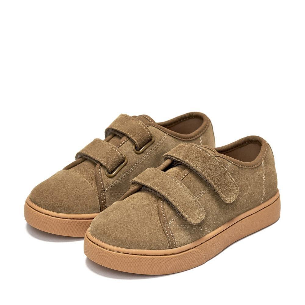 Детские кеды для мальчиков Robby 2.0 бежевые кожаные || GENTS by Age of Innocence