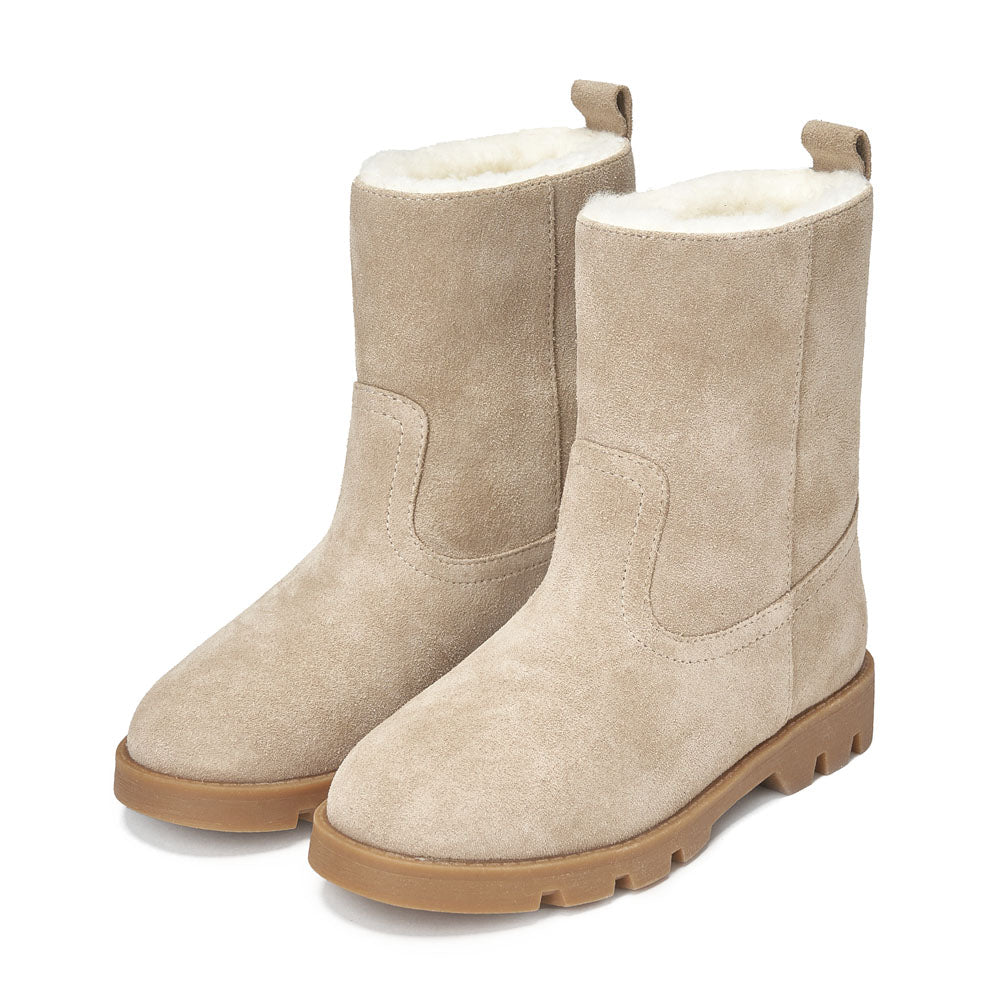 Сапожки Carine Suede Light Beige