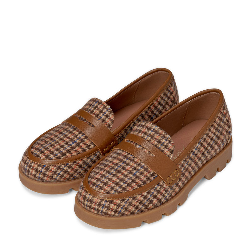 Лоферы Paula Plaid Brown