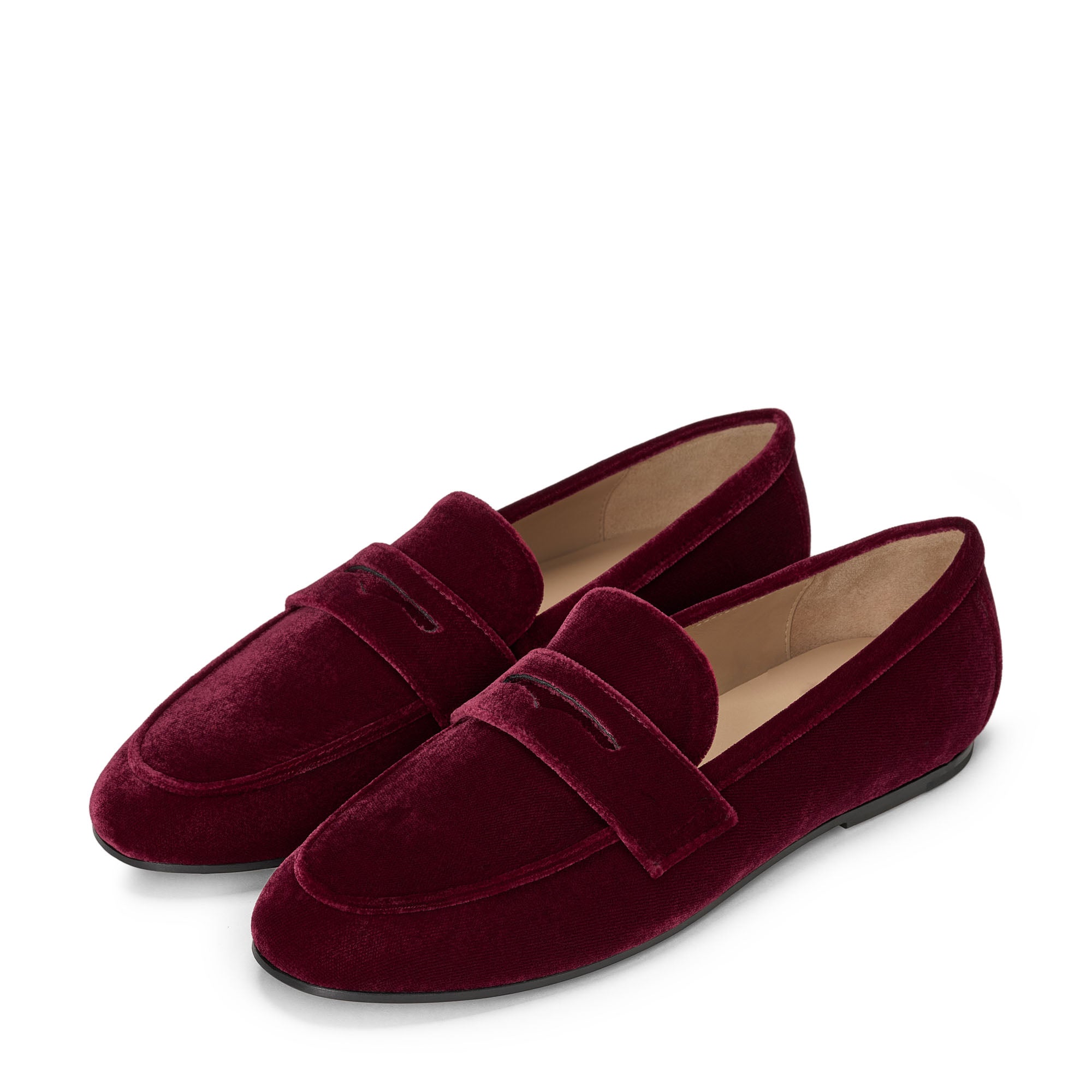 Лоферы Farley Velvet Red