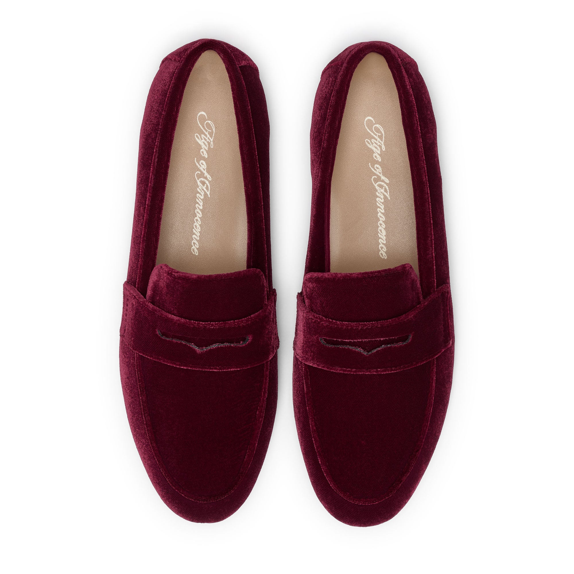 Лоферы Farley Velvet Red