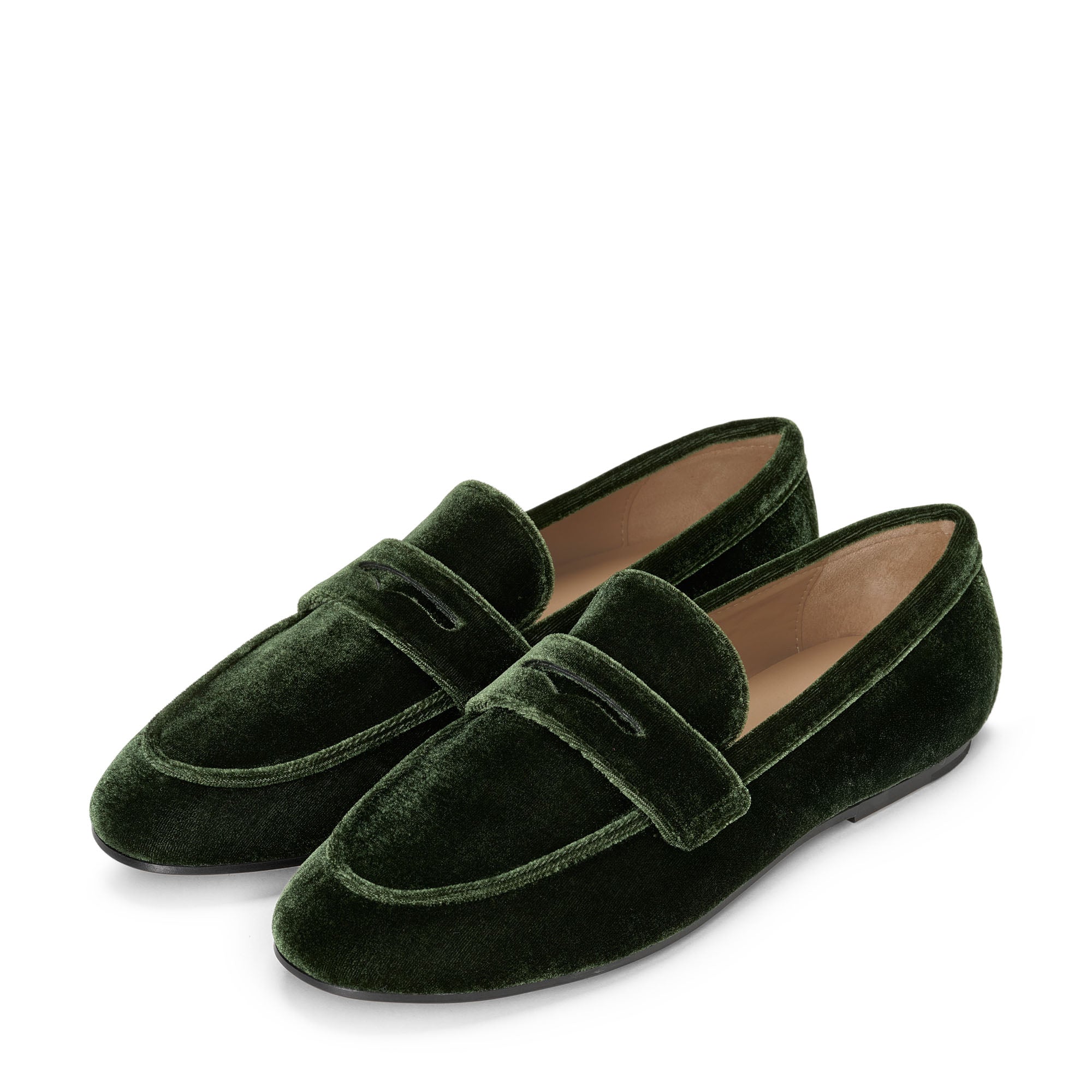 Лоферы Farley Velvet Green