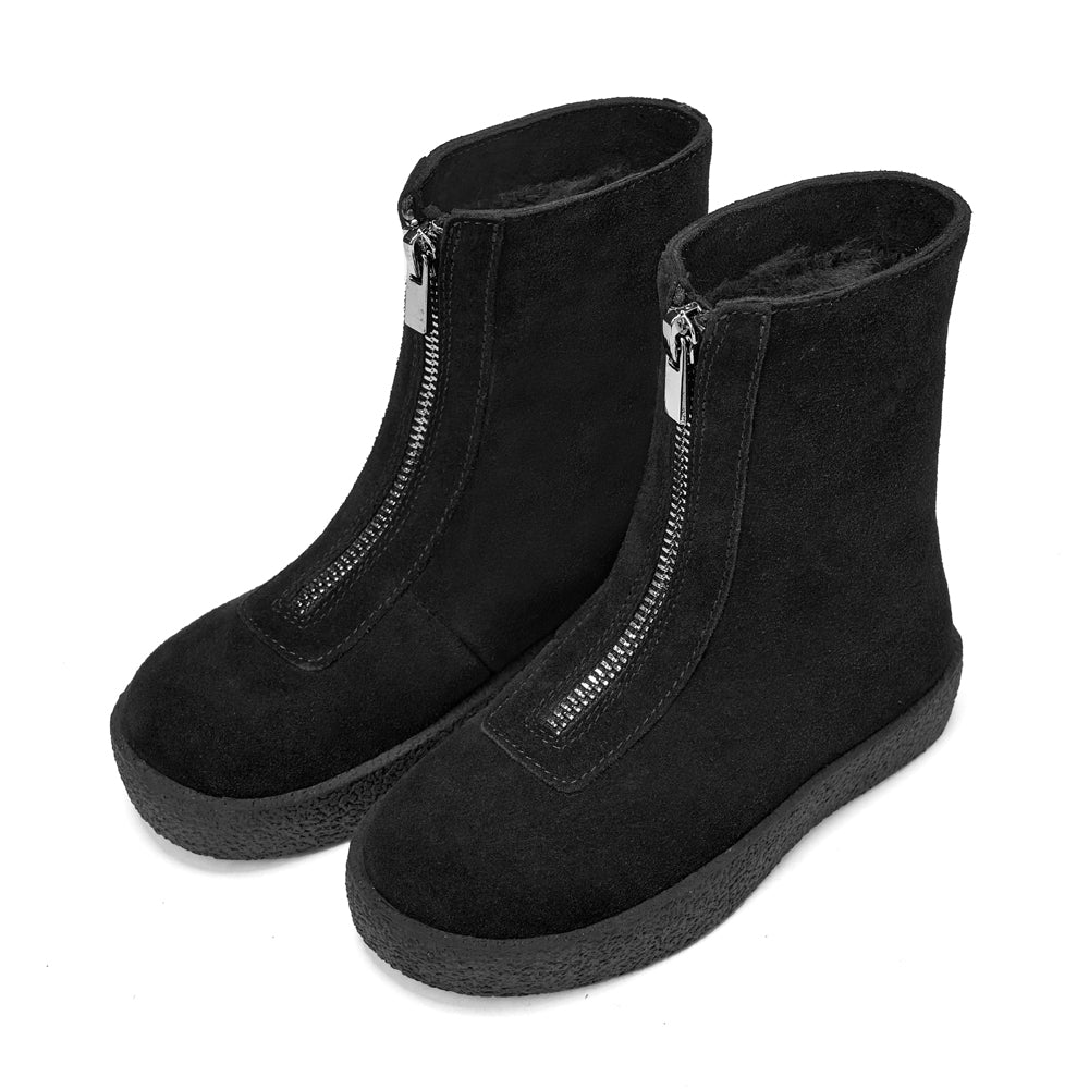 Сапожки Leah Suede High Black