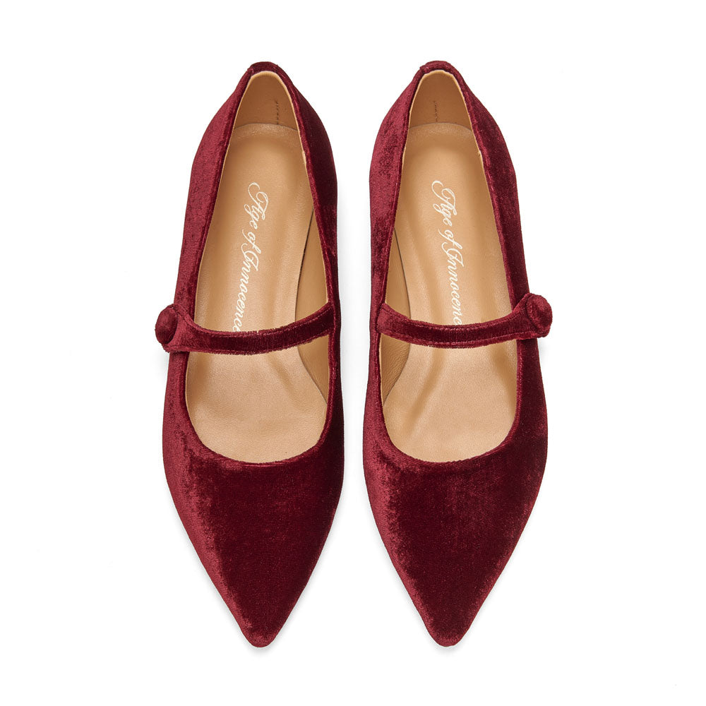 Туфли Thea Velvet Burgundy