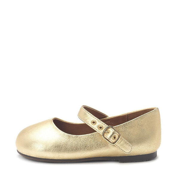 Eva Leather Gold Shoes by Age of Innocence
