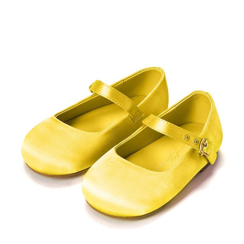 Eva Satin Yellow Shoes by Age of Innocence